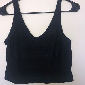 Ribbed black crop top